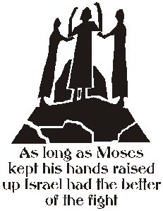 Has long as Moses had his arms raised up Israel had the better of the fight.